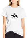 Mountains, Snow And Adventures Lightweight Cotton T-Shirt – Daily Comfort Graphic Shirt