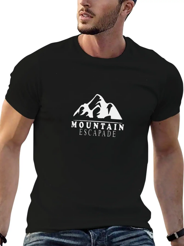 Mountains, Snow And Adventures Lightweight Cotton T-Shirt – Daily Comfort Graphic Shirt