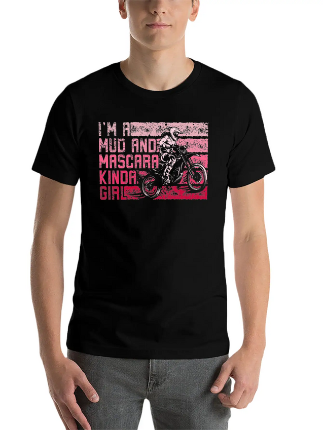 Muddy Dirty Girl Mud Love Gifts Mud And Mascara Lightweight Cotton T-Shirt – Daily Comfort Graphic Shirt