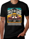 Muscle Classic Club - Classic Muscle Car Lightweight Cotton T-Shirt – Daily Comfort Graphic Shirt