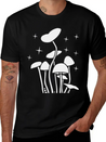 Mushroomswhite Lightweight Cotton T-Shirt – Daily Comfort Graphic Shirt
