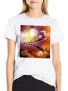 Music, Cute Dancing Fairys On A Piano Lightweight Cotton T-Shirt – Daily Comfort Graphic Shirt