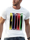Music Is My Love Language - Funny Music Qoutes Lightweight Cotton T-Shirt – Daily Comfort Graphic Shirt