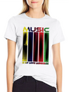Music Is My Love Language - Funny Music Qoutes Lightweight Cotton T-Shirt – Daily Comfort Graphic Shirt