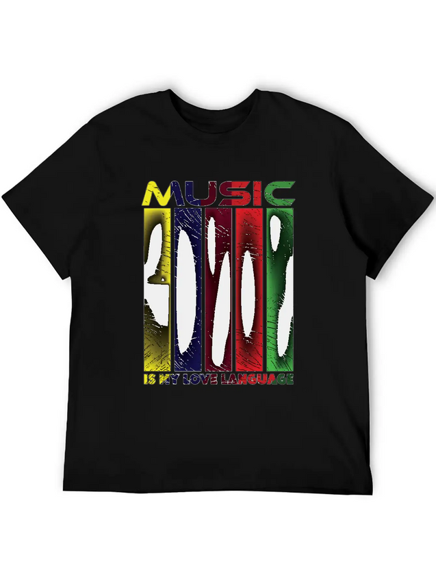 Music Is My Love Language - Funny Music Qoutes Lightweight Cotton T-Shirt – Daily Comfort Graphic Shirt
