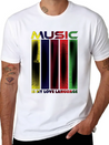 Music Is My Love Language - Funny Music Qoutes Lightweight Cotton T-Shirt – Daily Comfort Graphic Shirt