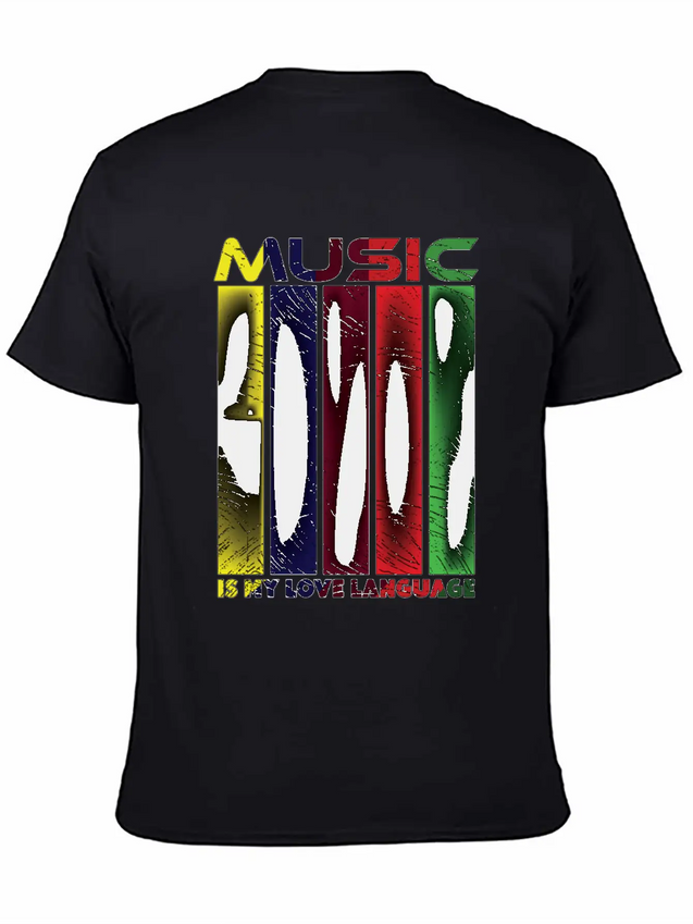 Music Is My Love Language - Funny Music Qoutes Lightweight Cotton T-Shirt – Daily Comfort Graphic Shirt