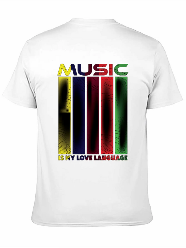 Music Is My Love Language - Funny Music Qoutes Lightweight Cotton T-Shirt – Daily Comfort Graphic Shirt
