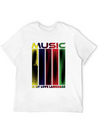 Music Is My Love Language - Funny Music Qoutes Lightweight Cotton T-Shirt – Daily Comfort Graphic Shirt