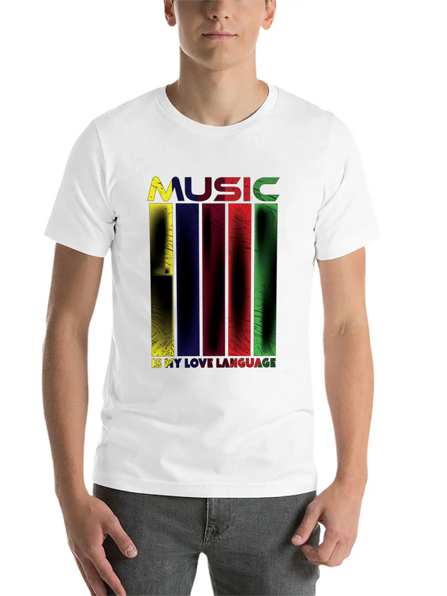 Music Is My Love Language - Funny Music Qoutes Lightweight Cotton T-Shirt – Daily Comfort Graphic Shirt
