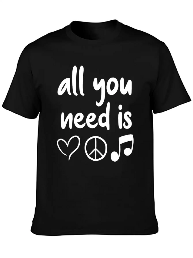 Music Lightweight Cotton T-Shirt – Daily Comfort Graphic Shirt