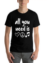 Music Lightweight Cotton T-Shirt – Daily Comfort Graphic Shirt