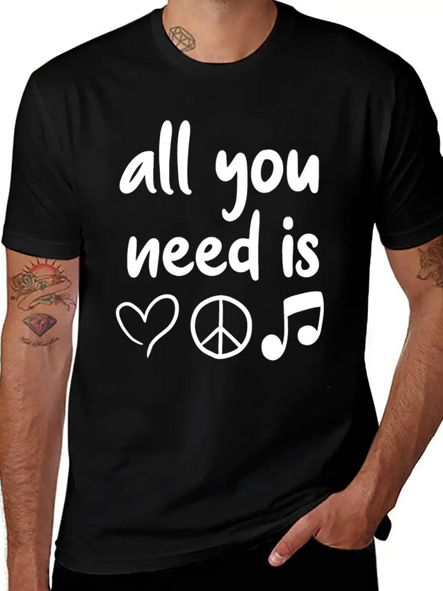 Music Lightweight Cotton T-Shirt – Daily Comfort Graphic Shirt