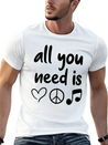 Music Lightweight Cotton T-Shirt – Daily Comfort Graphic Shirt