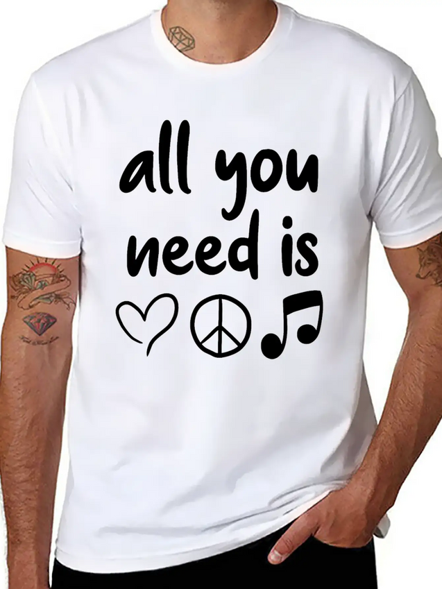 Music Lightweight Cotton T-Shirt – Daily Comfort Graphic Shirt