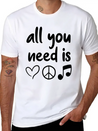 Music Lightweight Cotton T-Shirt – Daily Comfort Graphic Shirt
