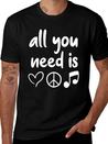 Music Lightweight Cotton T-Shirt – Daily Comfort Graphic Shirt
