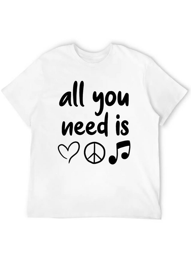 Music Lightweight Cotton T-Shirt – Daily Comfort Graphic Shirt