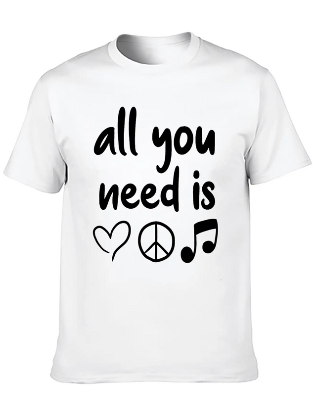 Music Lightweight Cotton T-Shirt – Daily Comfort Graphic Shirt