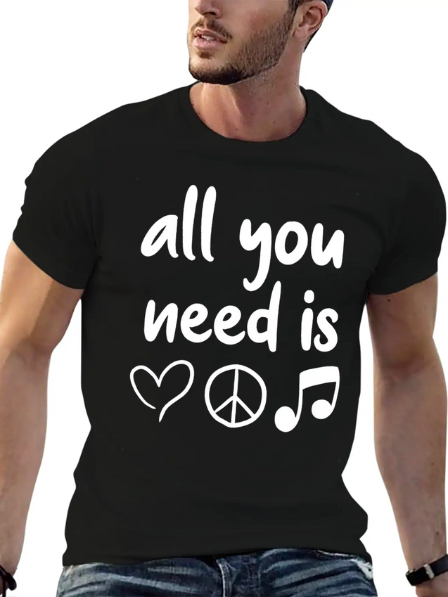 Music Lightweight Cotton T-Shirt – Daily Comfort Graphic Shirt