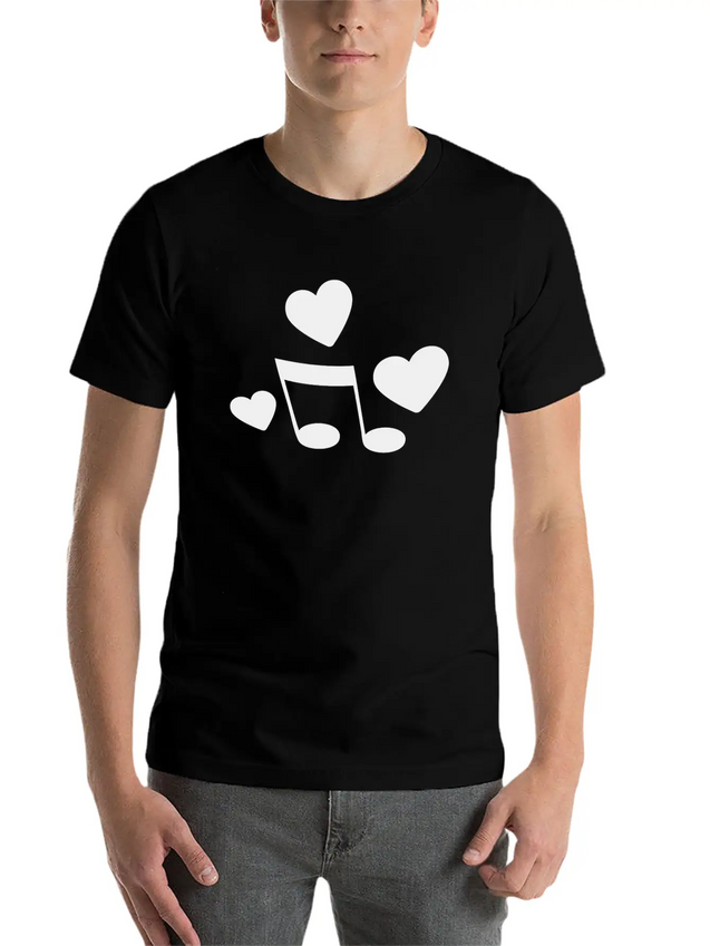 Music Love Lightweight Cotton T-Shirt – Daily Comfort Graphic Shirt