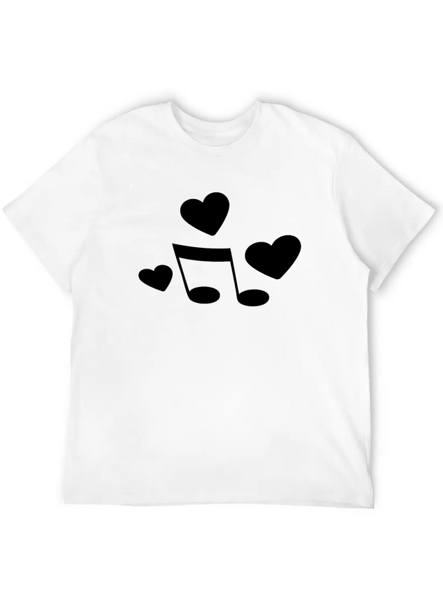 Music Love Lightweight Cotton T-Shirt – Daily Comfort Graphic Shirt