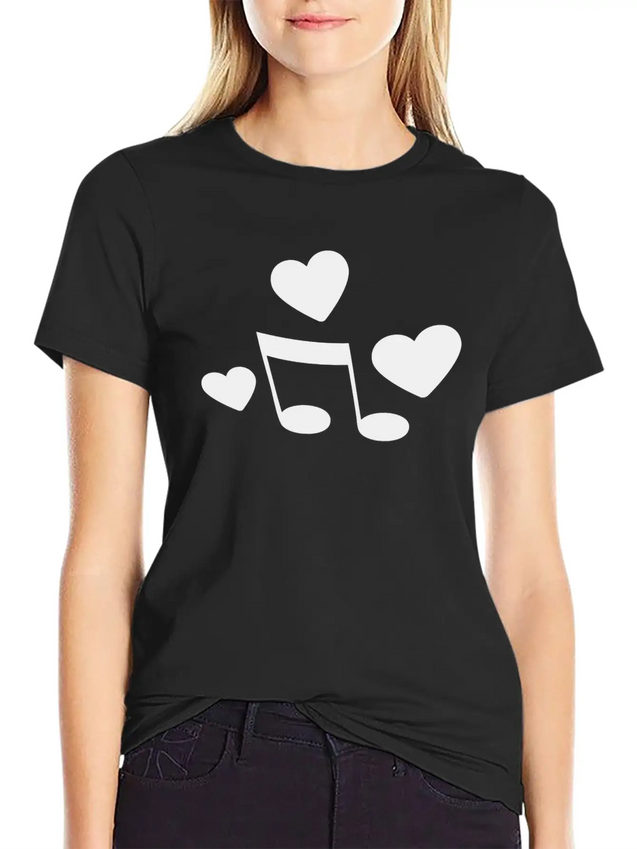Music Love Lightweight Cotton T-Shirt – Daily Comfort Graphic Shirt