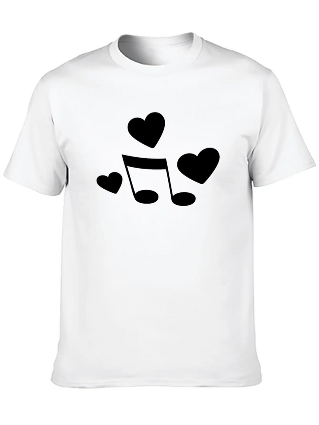 Music Love Lightweight Cotton T-Shirt – Daily Comfort Graphic Shirt