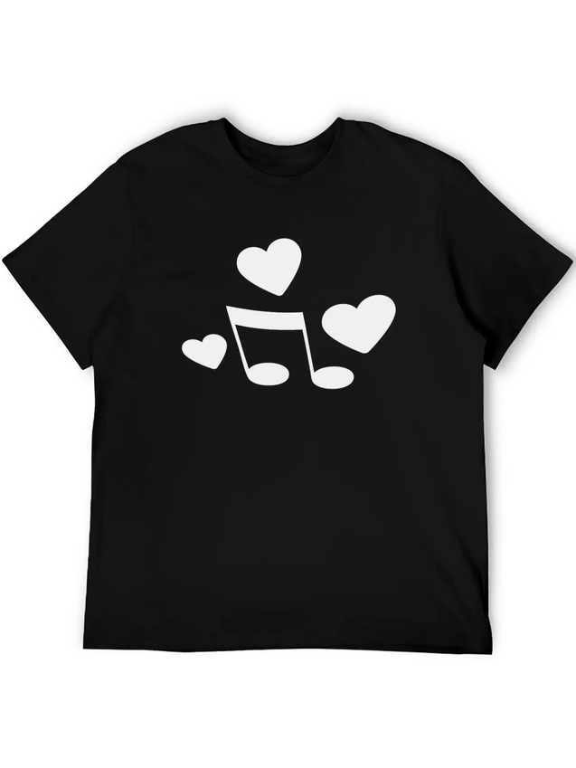 Music Love Lightweight Cotton T-Shirt – Daily Comfort Graphic Shirt