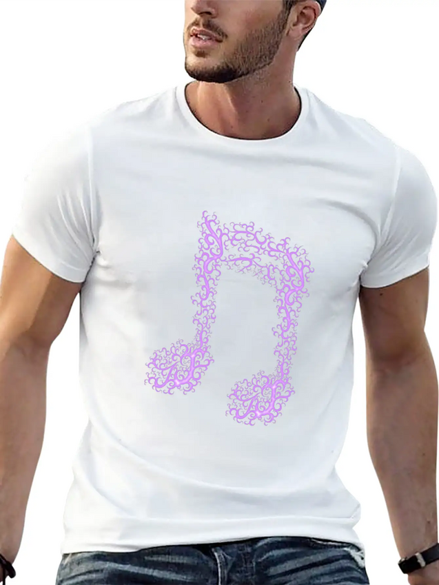 Music Note Lightweight Cotton T-Shirt – Daily Comfort Graphic Shirt