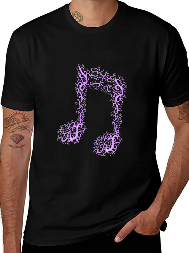 Music Note Lightweight Cotton T-Shirt – Daily Comfort Graphic Shirt