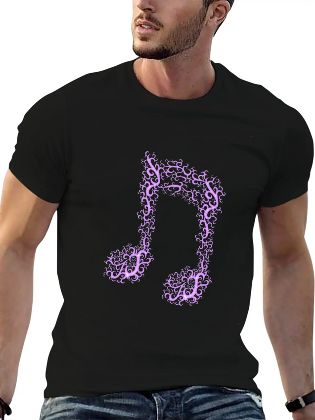 Music Note Lightweight Cotton T-Shirt – Daily Comfort Graphic Shirt