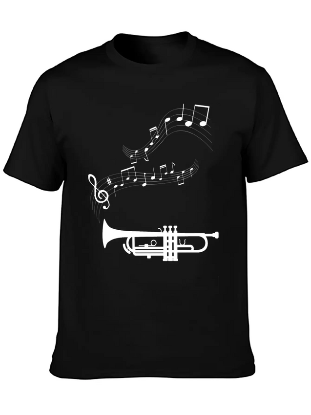 Musical Notes Musician Clef Notes Lightweight Cotton T-Shirt – Daily Comfort Graphic Shirt