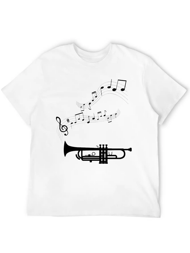 Musical Notes Musician Clef Notes Lightweight Cotton T-Shirt – Daily Comfort Graphic Shirt