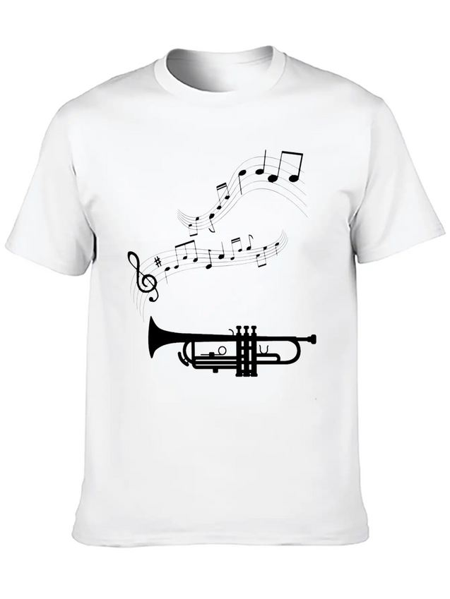 Musical Notes Musician Clef Notes Lightweight Cotton T-Shirt – Daily Comfort Graphic Shirt