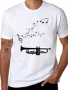 Musical Notes Musician Clef Notes Lightweight Cotton T-Shirt – Daily Comfort Graphic Shirt