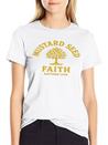 Mustard Seed Faith Gold Lightweight Cotton T-Shirt – Daily Comfort Graphic Shirt