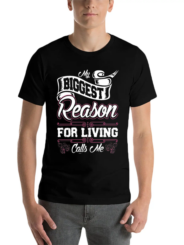 My Biggest Reason For Living Calls Me Nonie Lightweight Cotton T-Shirt – Daily Comfort Graphic Shirt