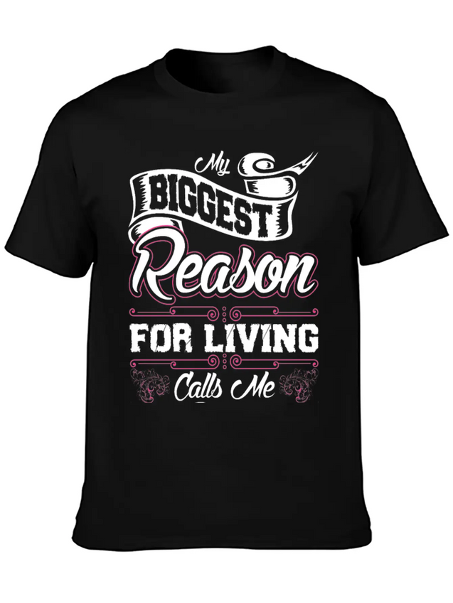My Biggest Reason For Living Calls Me Nonie Lightweight Cotton T-Shirt – Daily Comfort Graphic Shirt