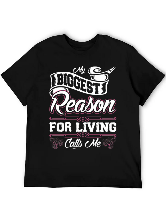 My Biggest Reason For Living Calls Me Nonie Lightweight Cotton T-Shirt – Daily Comfort Graphic Shirt