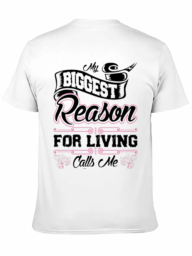 My Biggest Reason For Living Calls Me Nonie Lightweight Cotton T-Shirt – Daily Comfort Graphic Shirt