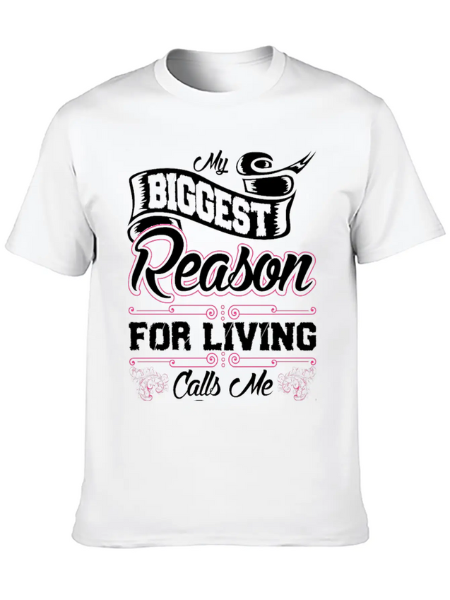 My Biggest Reason For Living Calls Me Nonie Lightweight Cotton T-Shirt – Daily Comfort Graphic Shirt