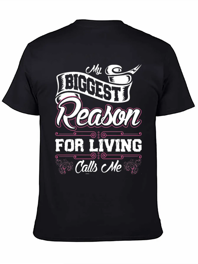My Biggest Reason For Living Calls Me Nonie Lightweight Cotton T-Shirt – Daily Comfort Graphic Shirt