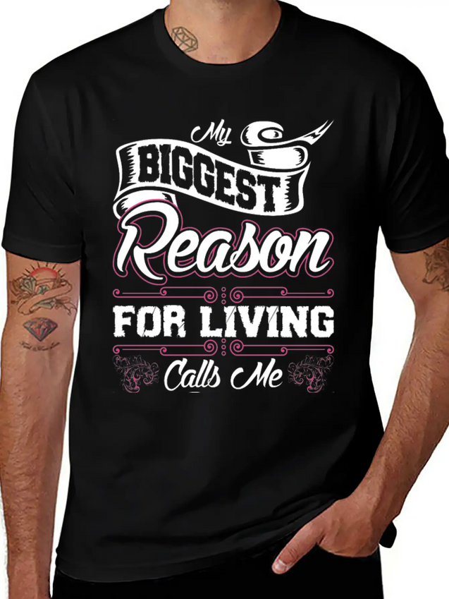 My Biggest Reason For Living Calls Me Nonie Lightweight Cotton T-Shirt – Daily Comfort Graphic Shirt