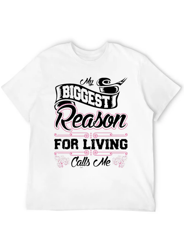 My Biggest Reason For Living Calls Me Nonie Lightweight Cotton T-Shirt – Daily Comfort Graphic Shirt