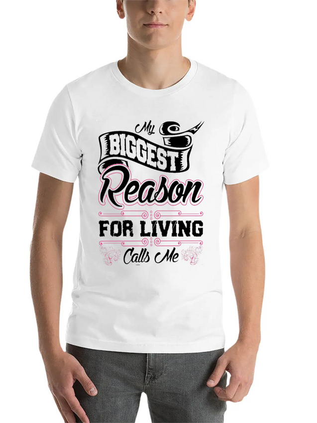 My Biggest Reason For Living Calls Me Nonie Lightweight Cotton T-Shirt – Daily Comfort Graphic Shirt