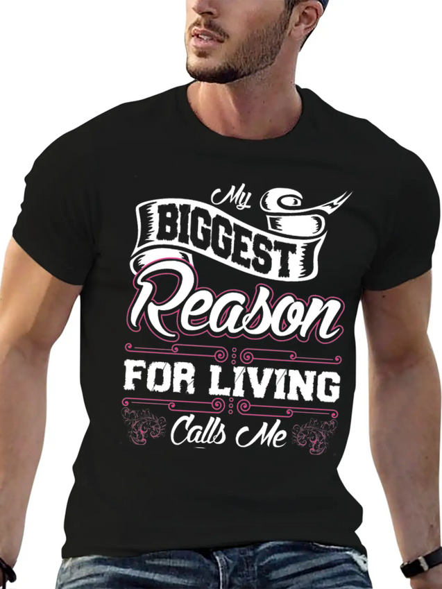 My Biggest Reason For Living Calls Me Nonie Lightweight Cotton T-Shirt – Daily Comfort Graphic Shirt