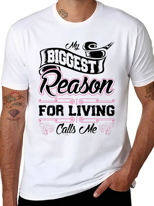 My Biggest Reason For Living Calls Me Nonie Lightweight Cotton T-Shirt – Daily Comfort Graphic Shirt