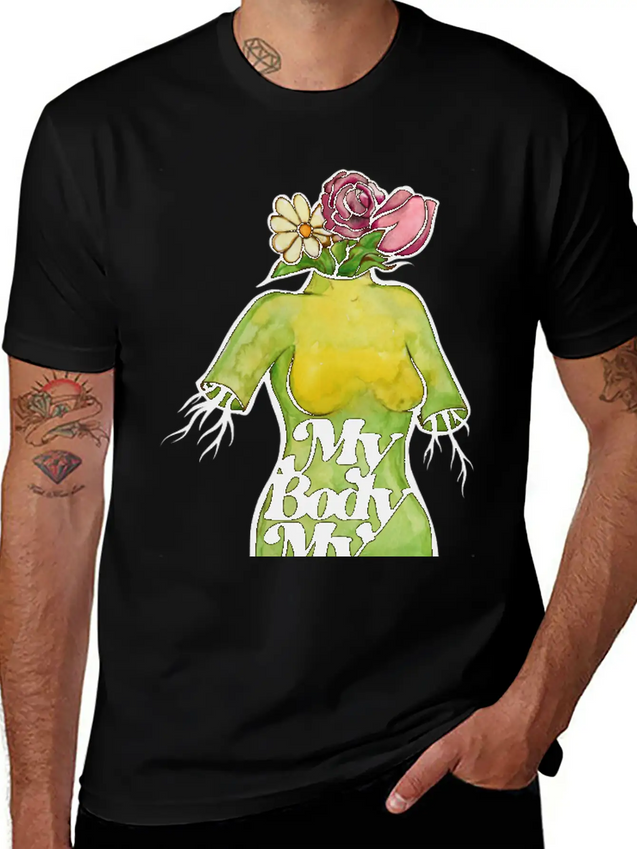 My Body My Choice Lightweight Cotton T-Shirt – Daily Comfort Graphic Shirt