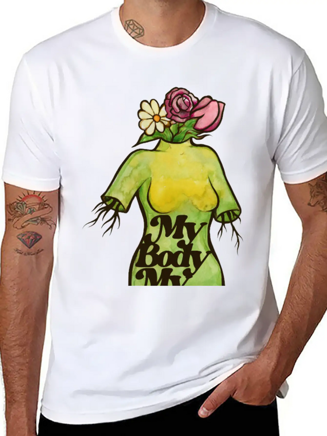 My Body My Choice Lightweight Cotton T-Shirt – Daily Comfort Graphic Shirt
